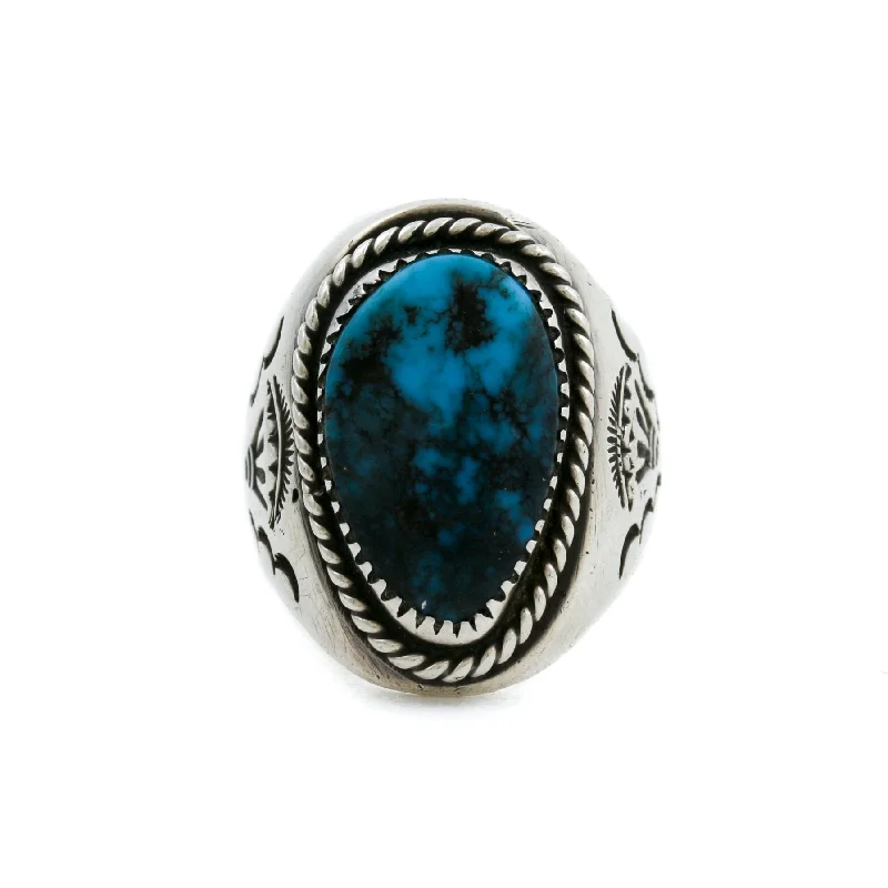 Hubei Turquoise Vintage Navajo Ring