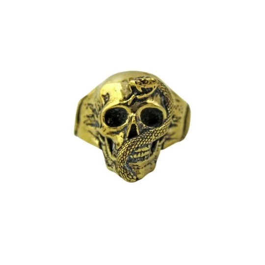 Brass "Jake" Skull Ring