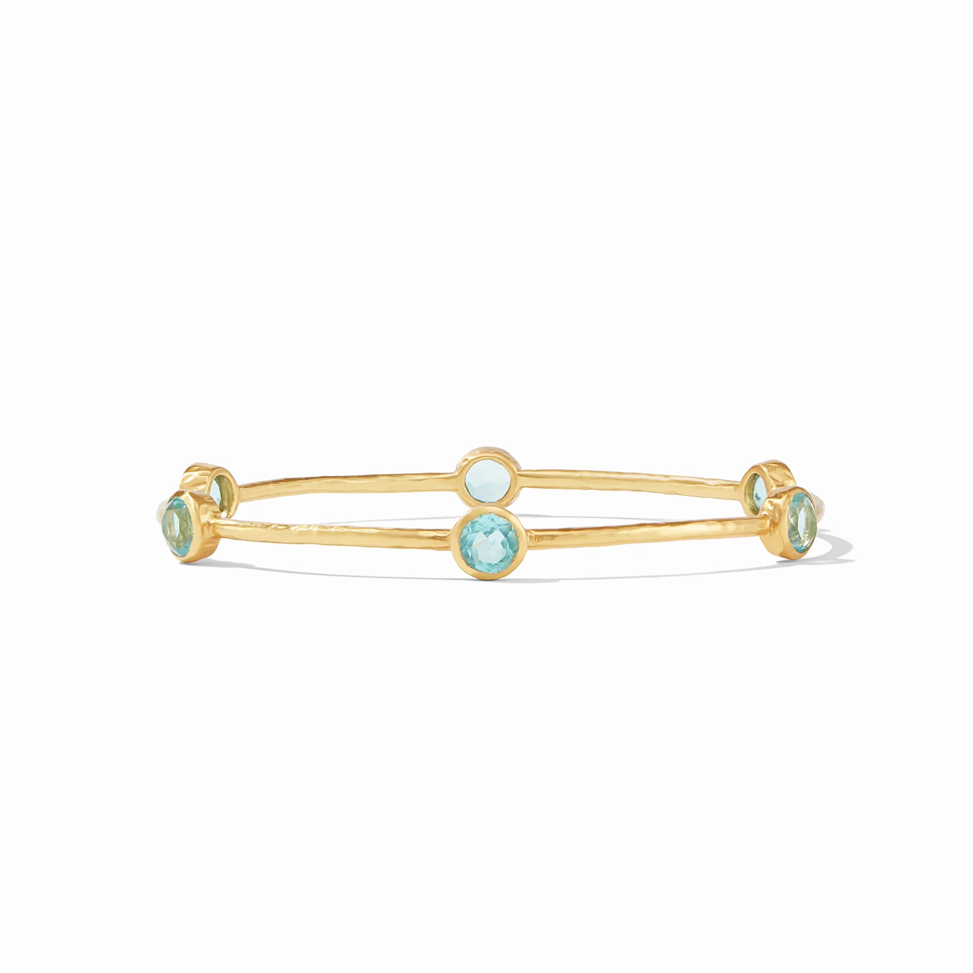 Julie Vos Milano Bangle Bracelet in Bahamian Blue Medium