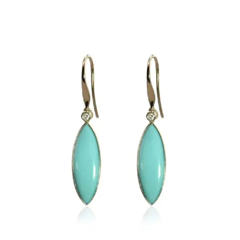 14k Gemstone Drop Earrings