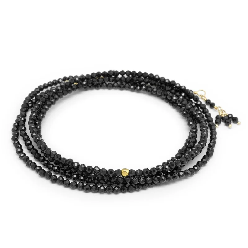 Black Spinel Wrap Bracelet