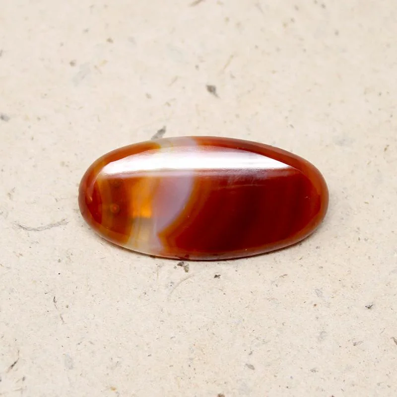 Glossy Banded Agate Antique Brooch