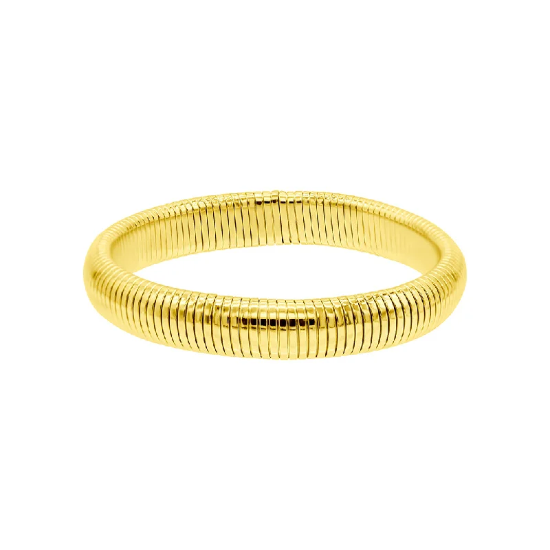 14k Gold Plated .5" Tall Omega Bracelet