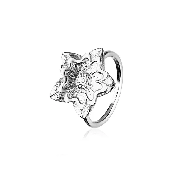 Scottish Primrose Silver Ring R412