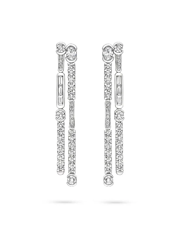 The Boodles National Gallery Collection - Play of Light Platinum Drop Earrings