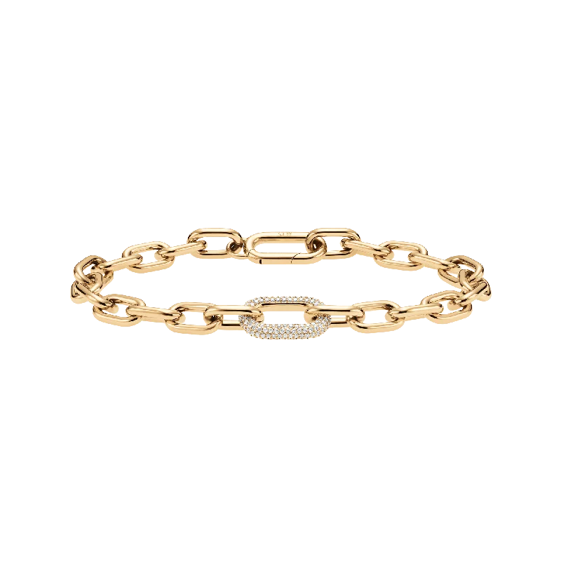 Crystal Link Bracelet Gold