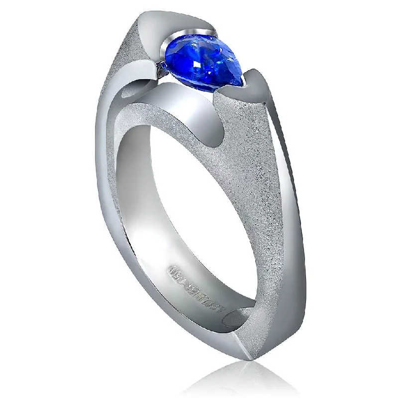 Passion Blue Sapphire Engagement Ring