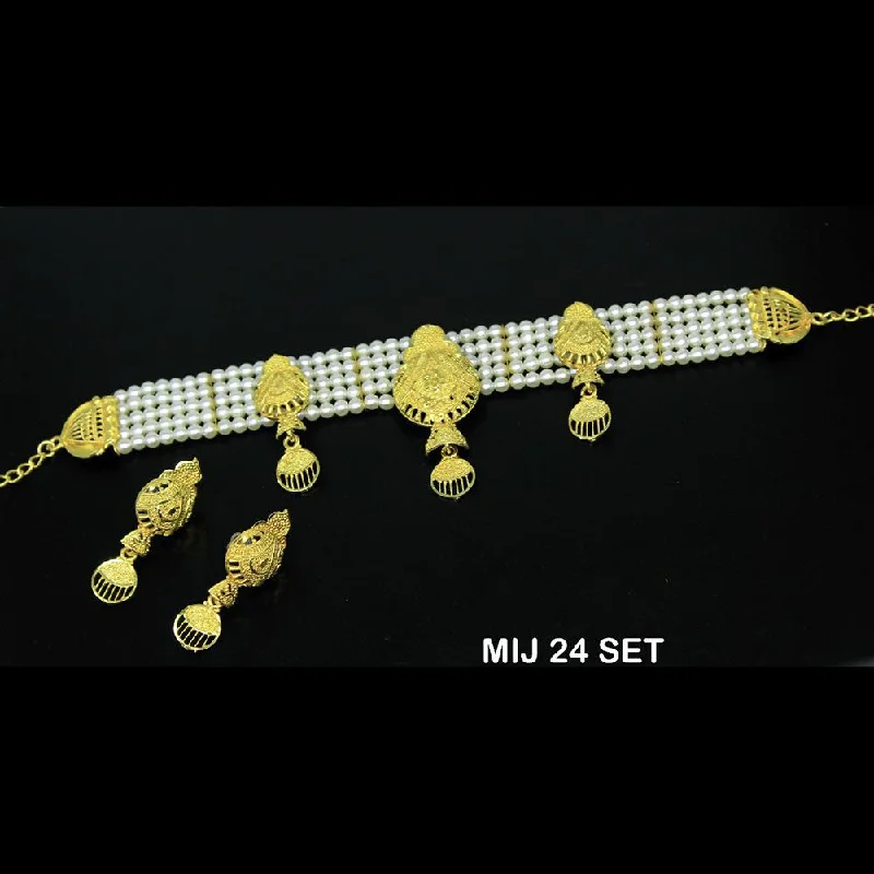 Mahavir Forming Gold Necklace Set - MIJ 24 SET