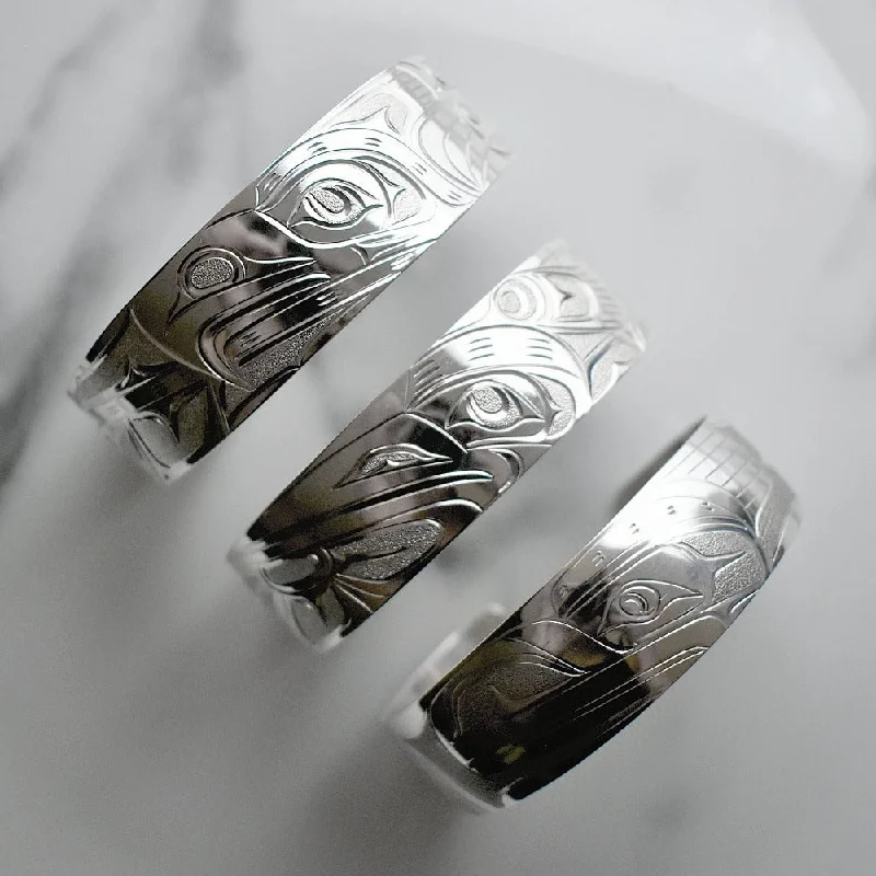 Wide Silver Totem Cuff - Joe Descoteaux