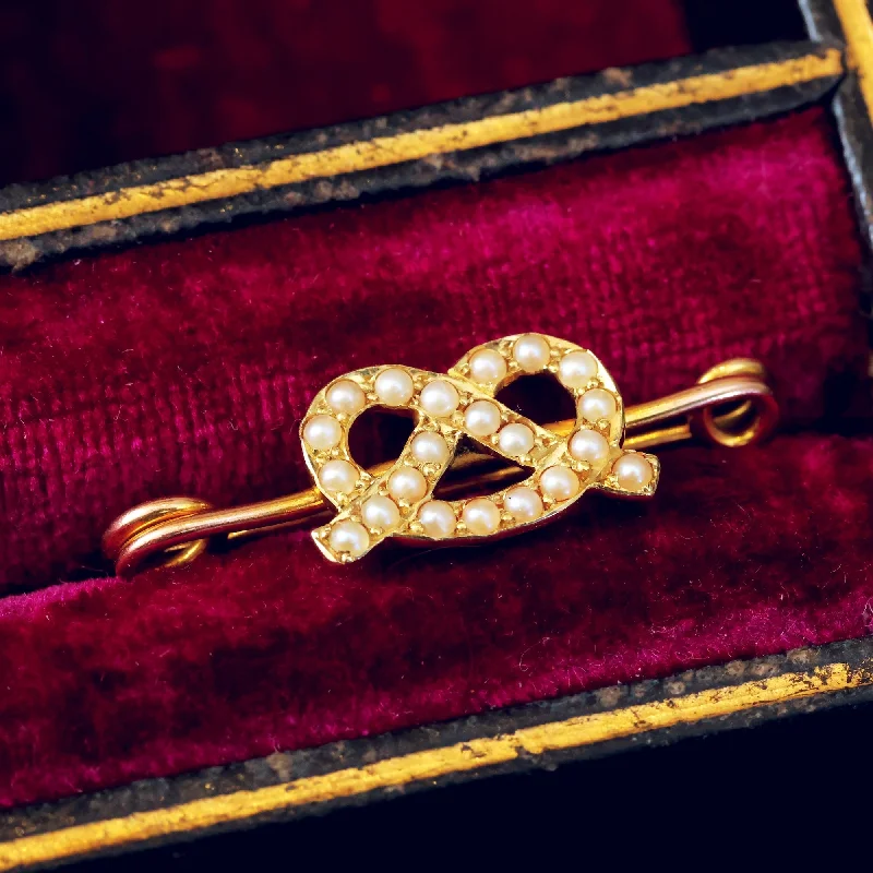 Sweetest Victorian Lover's Knot Brooch