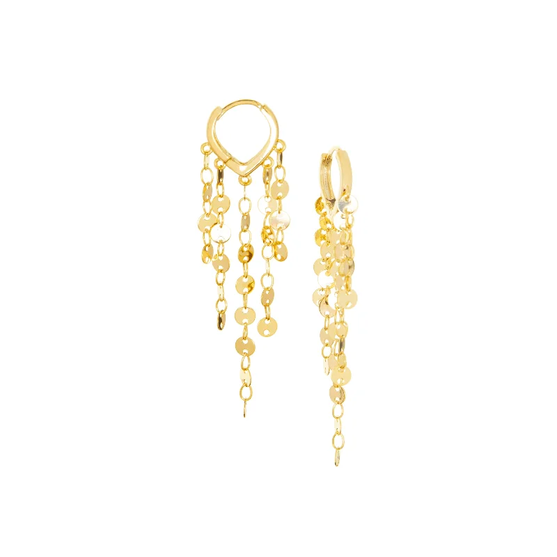 fringe huggie earring