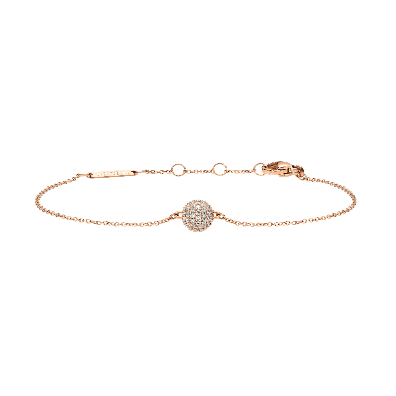 Pavé Crystal Pendant Bracelet Rose Gold