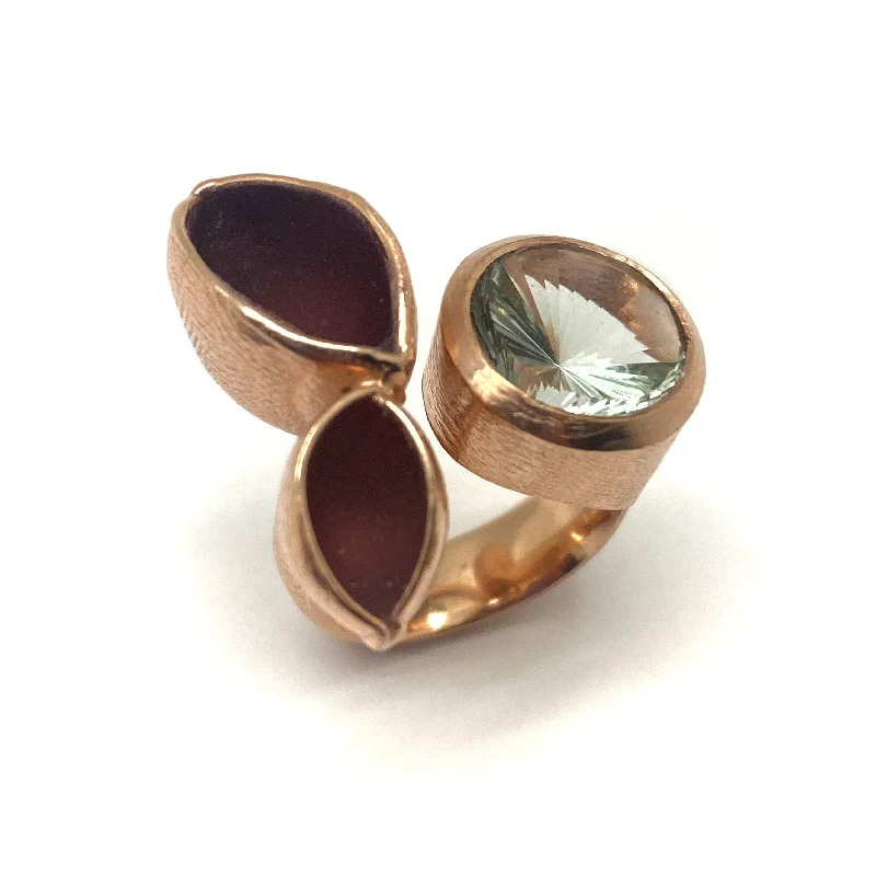 Prasiolite Rose Gold Ring