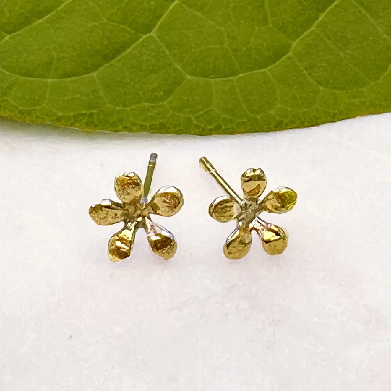 Tiny Daisy Studs - Brass, Indonesia