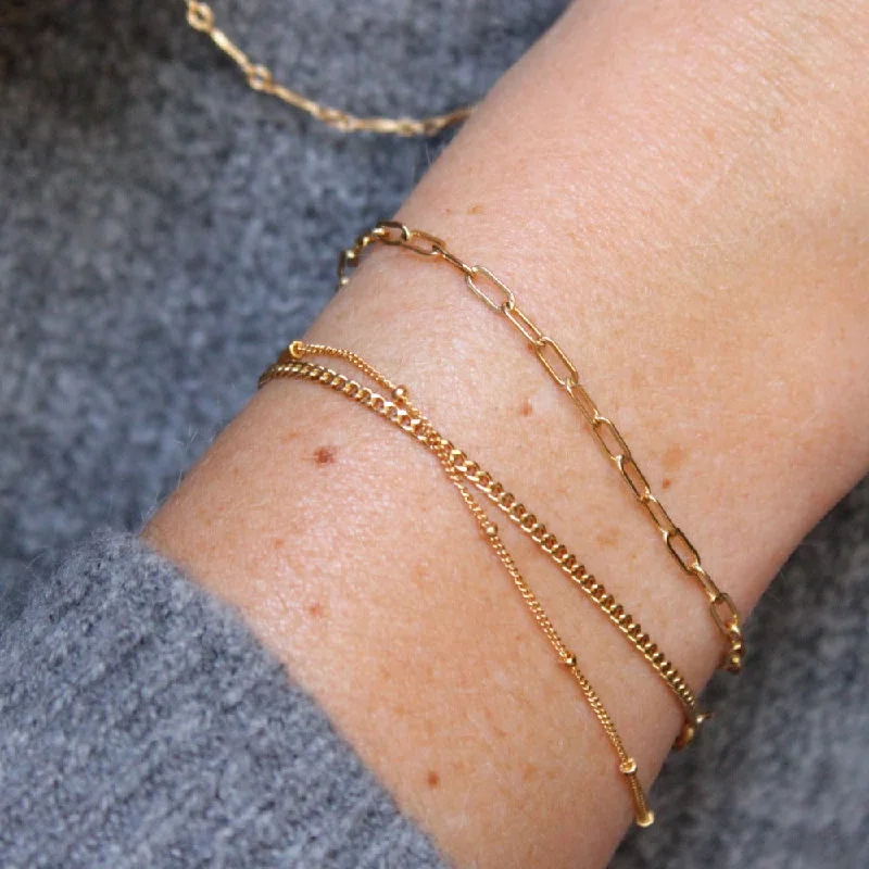 Fine Paperclip Chain Bracelet