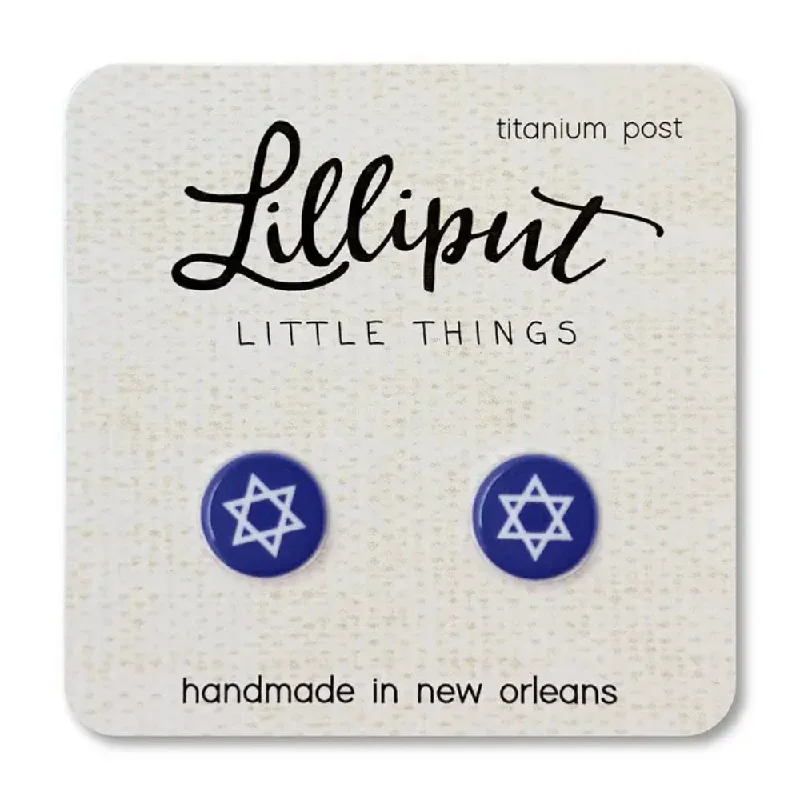 Lilliput Little Things Star of David Earrings