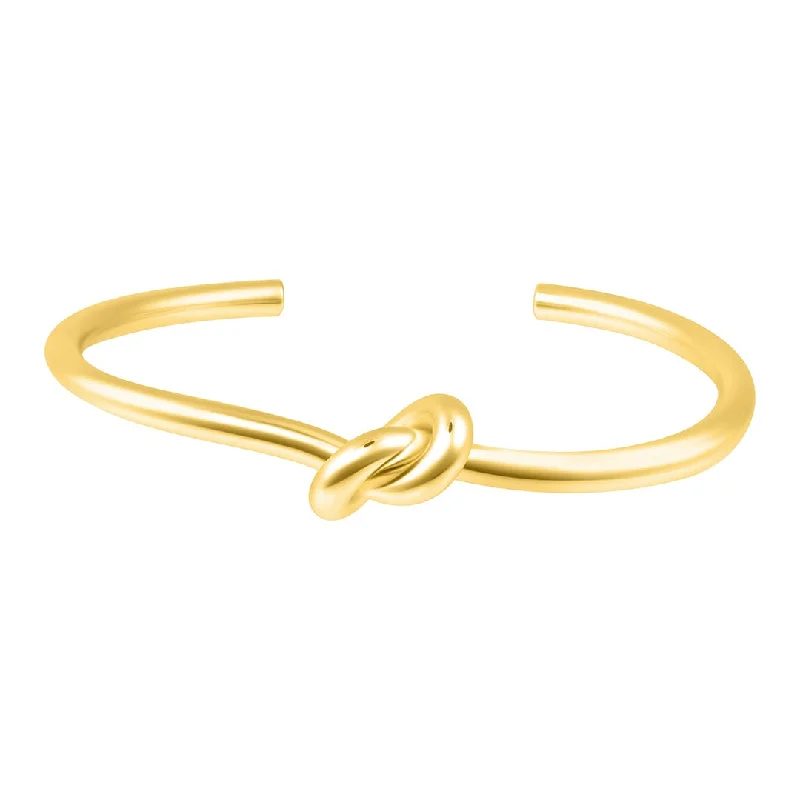 14k Gold Plated Knot Cuff Bracelet