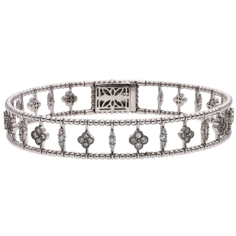 14K White Gold Diamond Bracelet