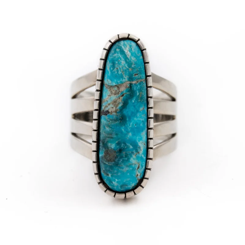 Ocean Blue Ridge Ring