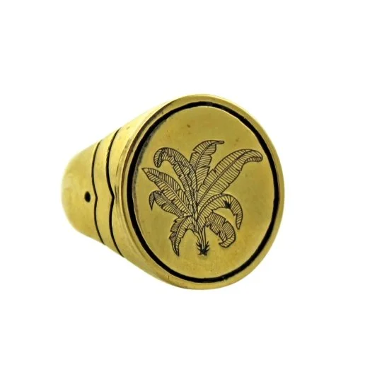 Brass Palm Springs Signet Ring