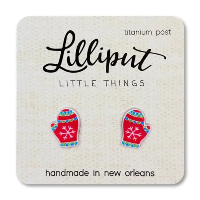 Lilliput Little Things Christmas Mitten Earrings