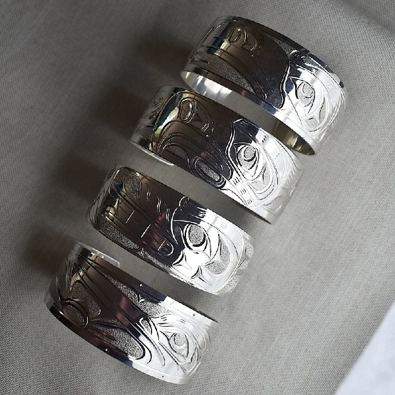 Extra Wide Silver Totem Cuff