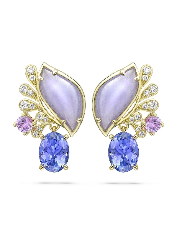 A Family Journey Provence Tanzanite Yellow Gold Earrings