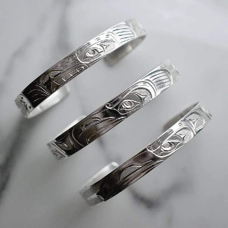 Narrow Silver Totem Cuff - Joe Descoteaux