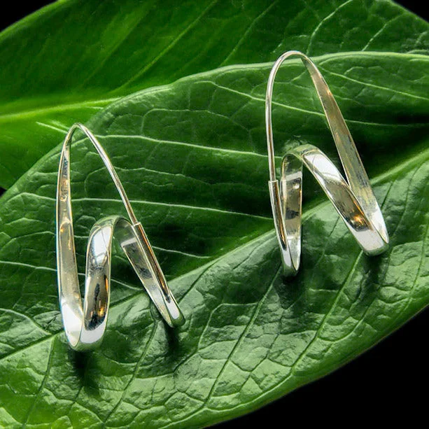 Bumi Earrings - Sterling Silver, Indonesia