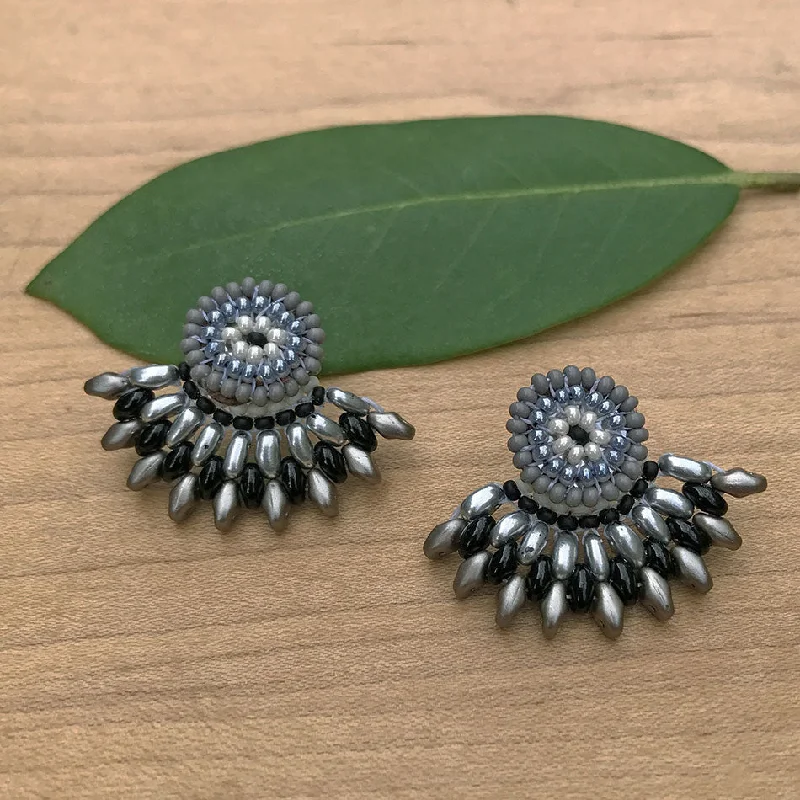 Fan Earrings - Silver, Guatemala