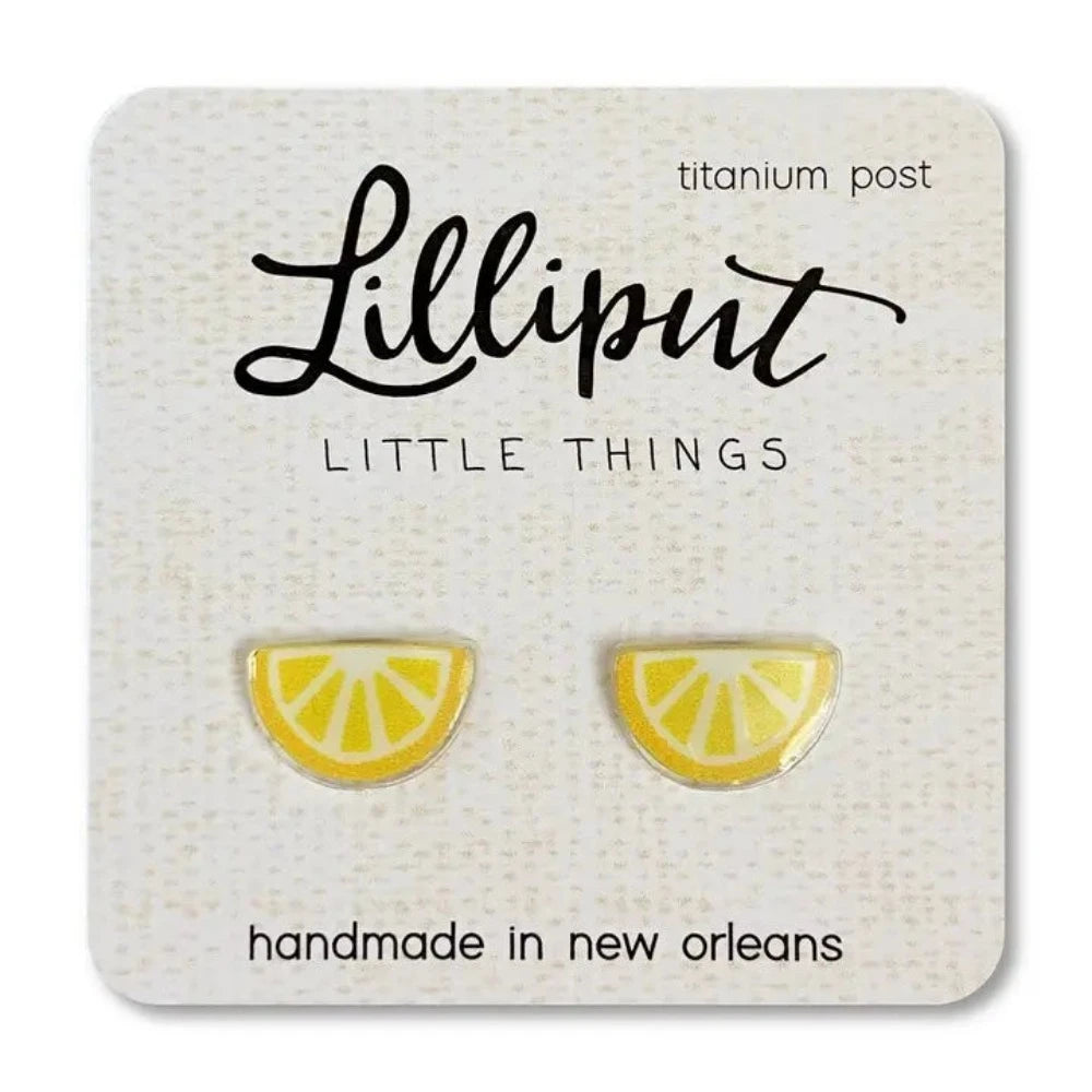 Lilliput Little Things Lemon Wedge Earrings