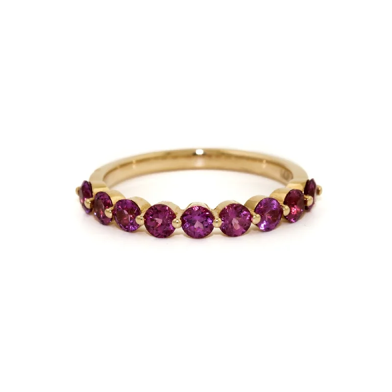 Purple Garnet Row Ring