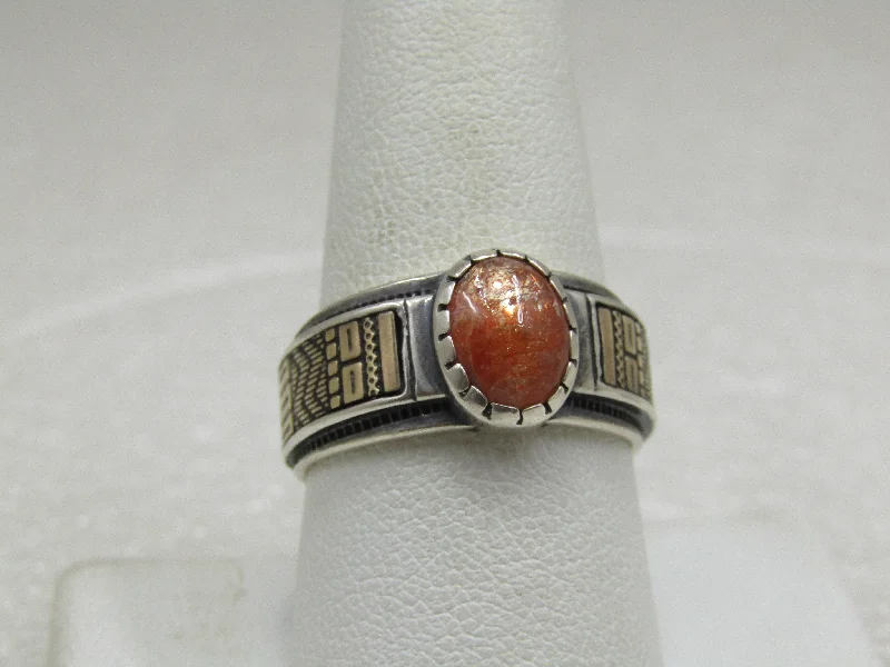 Sterling 14kt Sunstone Ring, Sz. 9.5,. Carolyn Pollack Relios Roderick Tenorio