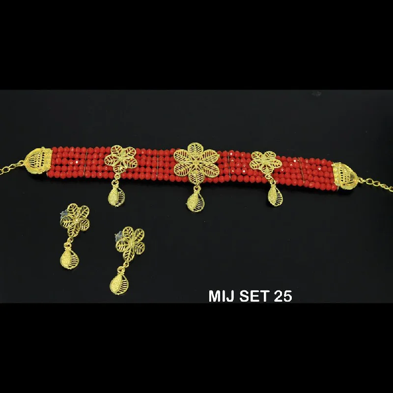 Mahavir Forming Gold Necklace Set - MIJ 25 SET