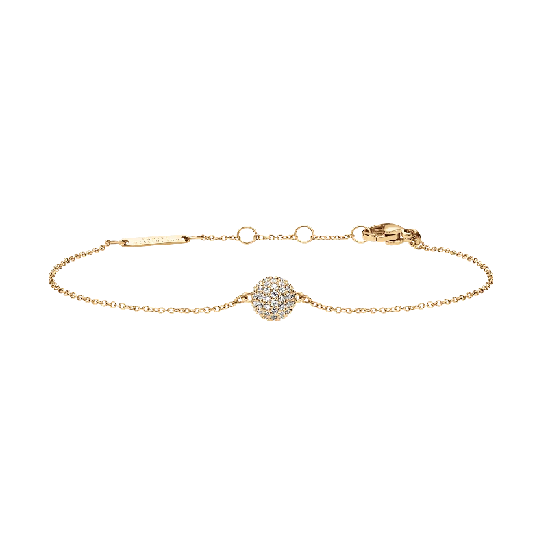 Pavé Crystal Pendant Bracelet Gold