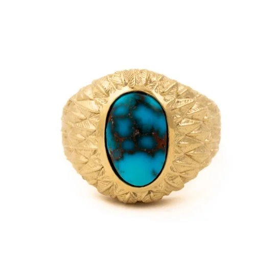 14K "Griffin" Ring x Egyptian Turquoise