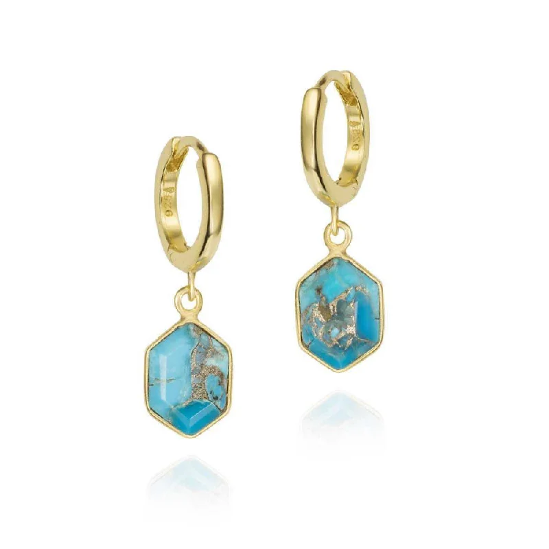 Jorge Revilla Geo Collection Turquoise Drop Earrings