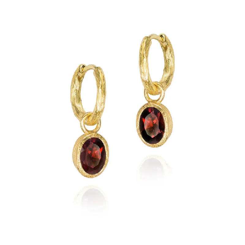 Jorge Revilla Zen Collection Garnet Drop Earrings