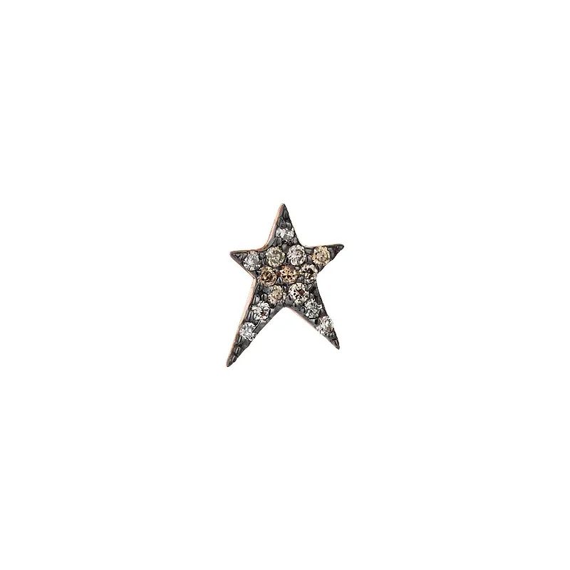 Maxi Pave Struck Star Stud Earring