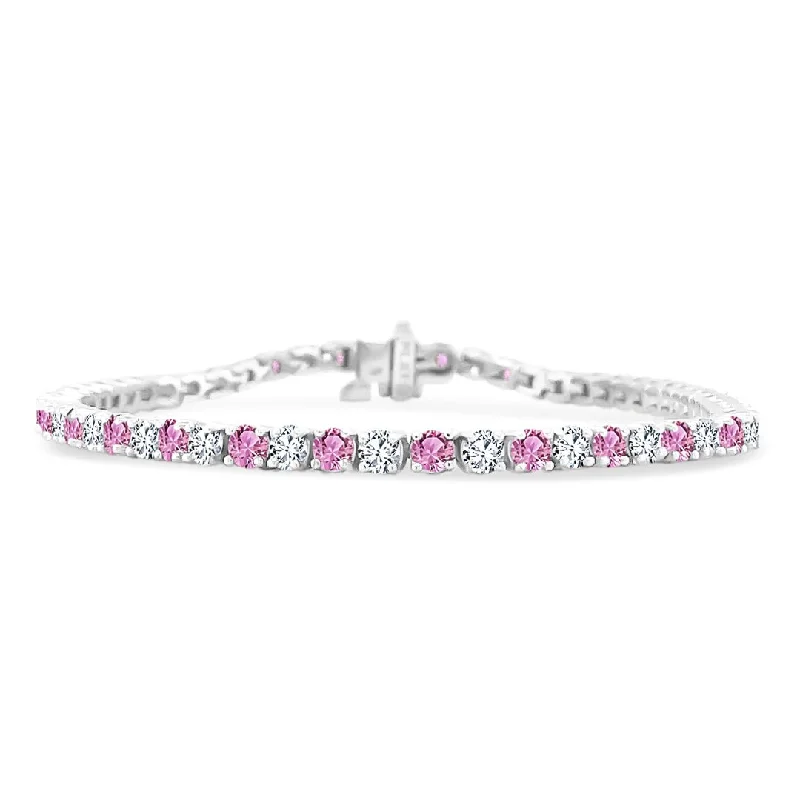 Gemstone & Diamond Tennis Bracelet