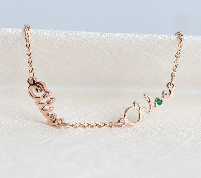 Mother Daughter Bracelet Jewelry, 14K Rose Gold