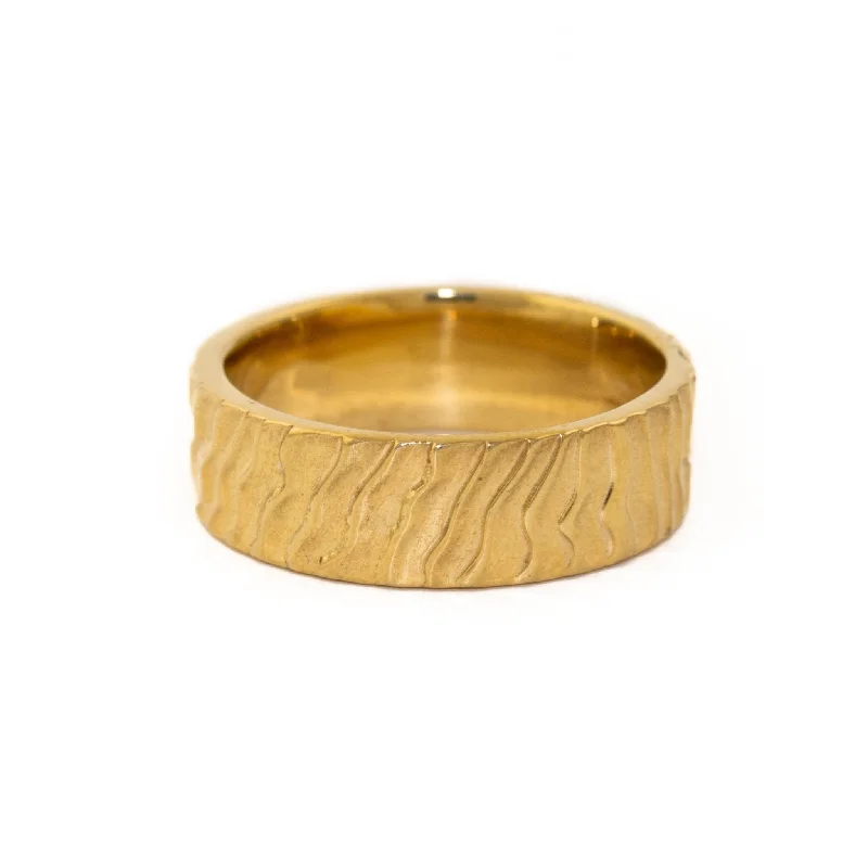 Yellow Gold Fingerprint Band