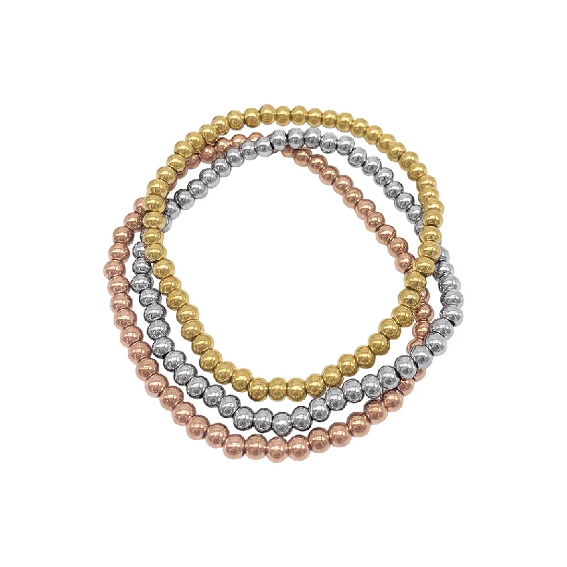 Tri-Color Trio Ball Bracelet