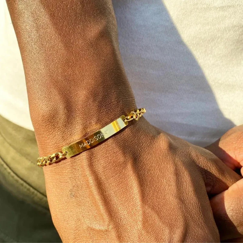 Men's Gold Personalized Bracelet