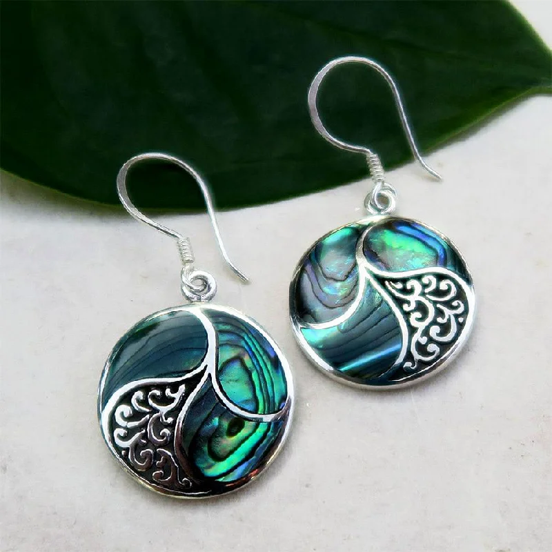 Saja Abalone Earrings - Sterling Silver, Indonesia