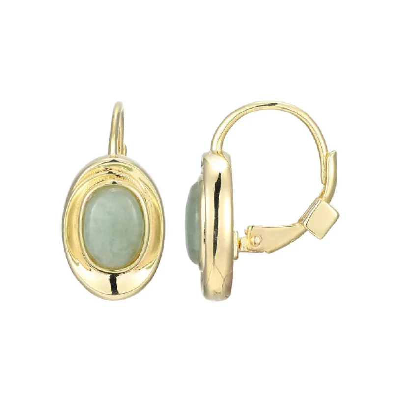 Elle Swirl Collection Jade Stone Earrings