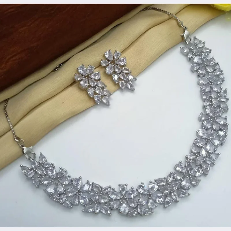 Manisha Jewellery American Diamond Necklace Set