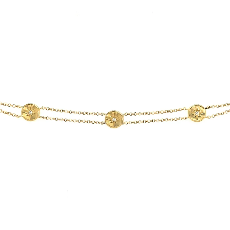 Star Diamond Station Bracelet