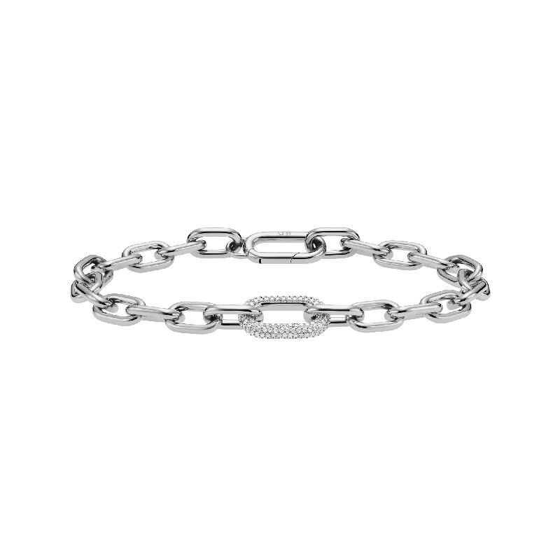 Crystal Link Bracelet Silver