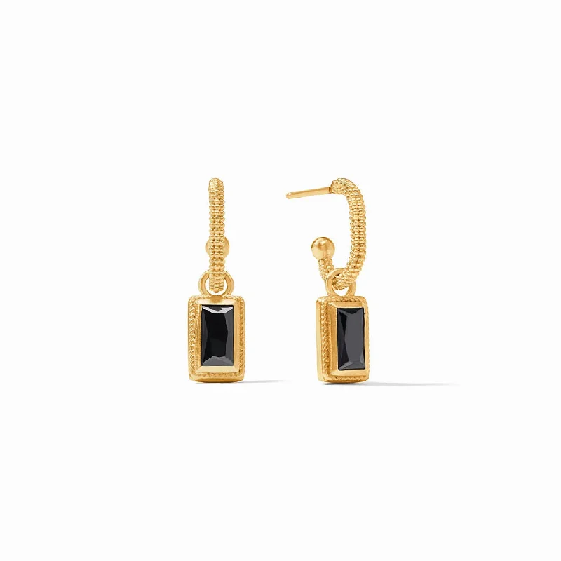 Julie Vos Baguette Hoop & Charm Earrings